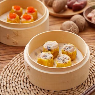 顺誉食品鲜肉干蒸冬菇鸡肉烧卖鱼籽干蒸虾仁干蒸广式点心早茶早点