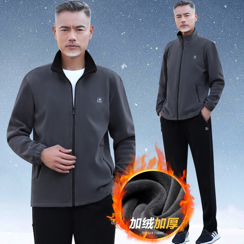 中老年长袖冬款运动服套装