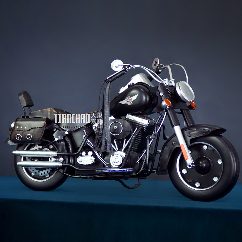 复古摩托车1:6汽车模型金属工艺品铁皮摆件摄影装饰品男生礼物品,家居饰品,装饰摆件,淘宝优惠券,粉丝福利购,淘宝优惠卷