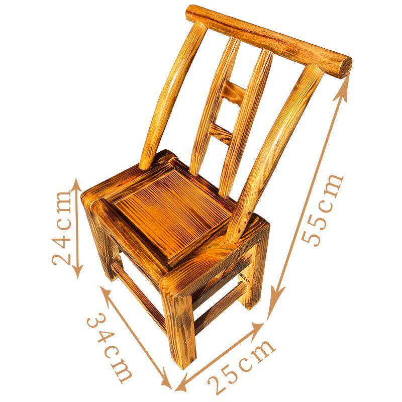 老式松木椅实木农村吃饭餐椅儿童农家类饭店椅换鞋凳家用靠背椅子