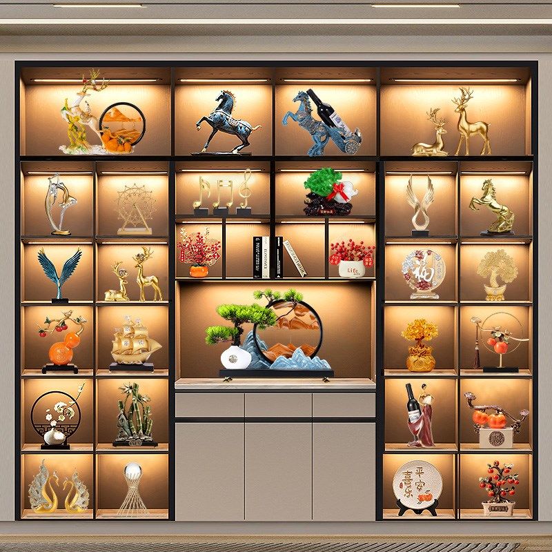 轻奢酒柜装饰品摆件客厅电视柜家居高档大气办公室创意博古架工艺,家居饰品,户外/庭院摆件,淘宝优惠券,粉丝福利购,淘宝优惠卷