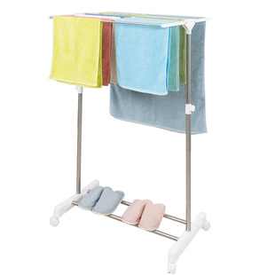 小型室内儿童晾衣架毛巾架落地式多功能搭毛巾架子迷你婴儿尿布架