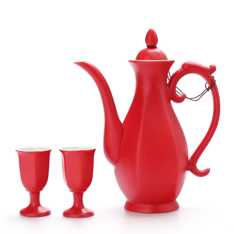 酒壶婚宴敬酒杯喜庆分酒器结婚庆交杯红陶瓷酒具套装中式婚礼对杯,餐饮具,异形/个性酒杯,淘宝优惠券,粉丝福利购,淘宝优惠卷