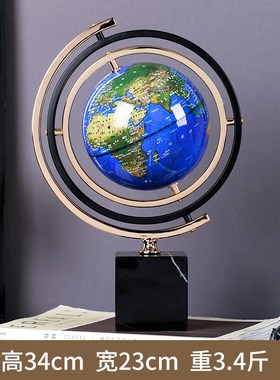 轻奢地球仪摆件办公室客厅电视柜2024新款领导书房高档家居装饰品