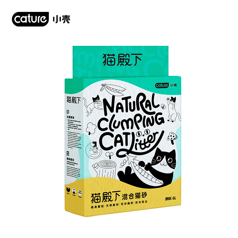 原木豆腐混合猫砂6l除臭无粉尘猫沙豆腐砂宠物用品12包装