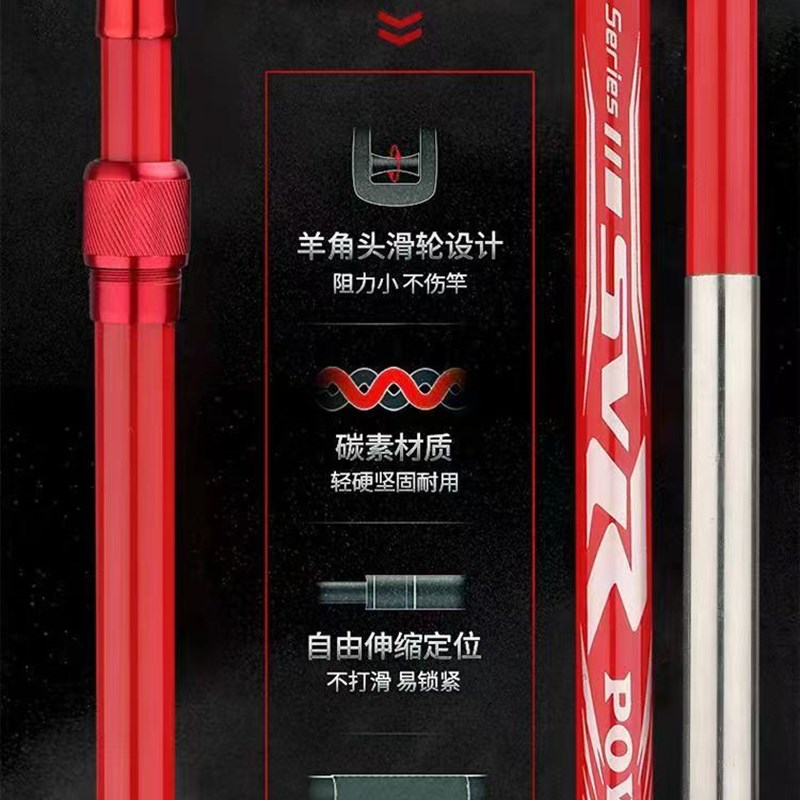 碳素支架杆钓鱼竿架鱼杆炮台支架钓箱台钓架竿多功能大物钓椅支架