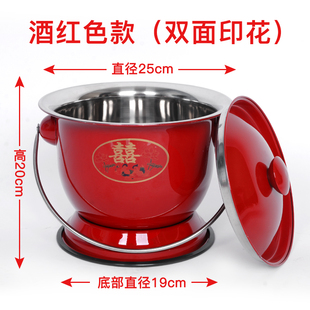 尿桶成人高脚痰盂婚庆老式痰盂老人便盆大号带盖子加高儿童便盆