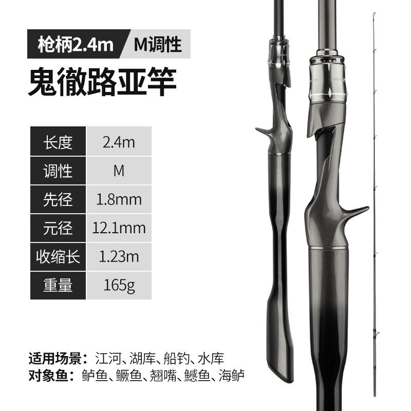 池刃鬼徹路亚竿碳素新手远投微物马口竿枪柄直柄钓鱼竿裸竿保护套,户外/登山/野营/旅行用品,路亚竿,淘宝优惠券,粉丝福利购,淘宝优惠卷