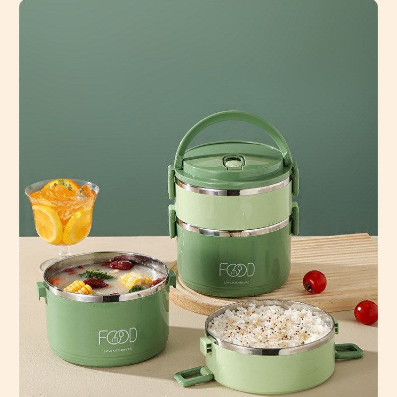 不锈钢保温饭盒分隔上班族便当盒学生带饭餐盒双层多层保温桶,收纳整理,食物收纳盒,淘宝优惠券,粉丝福利购,淘宝优惠卷