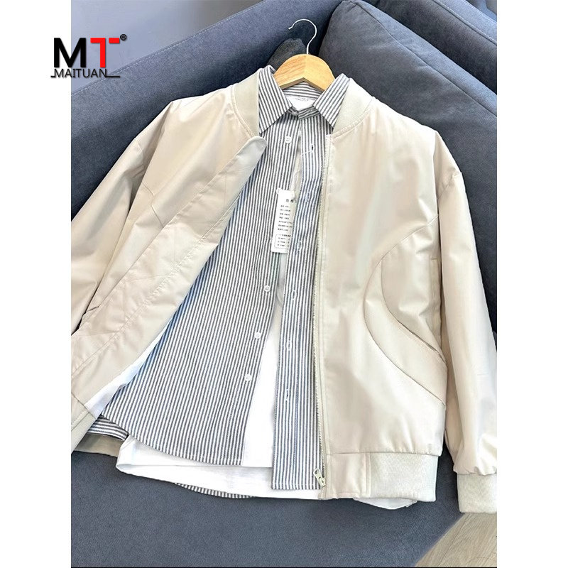 高端休闲夹克外套男士春秋季2025新款高级感痞帅气衬衫男款夏季薄
