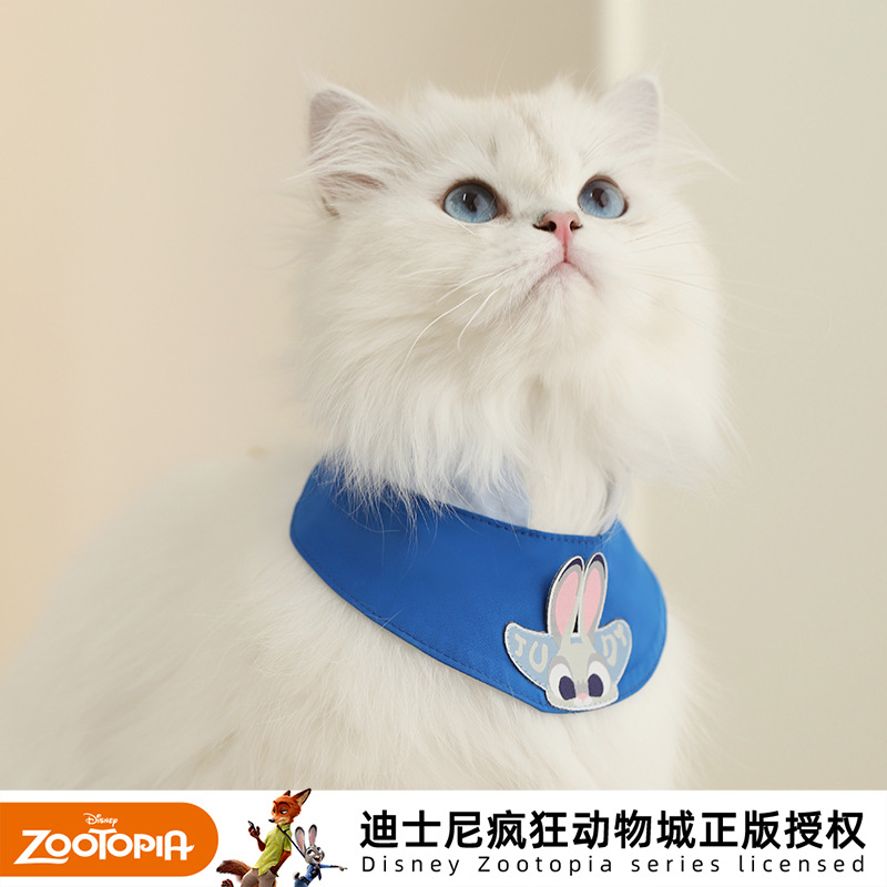 疯狂动物城系列狗狗围脖朱迪口水巾可爱可围兜可调节项圈宠物配饰