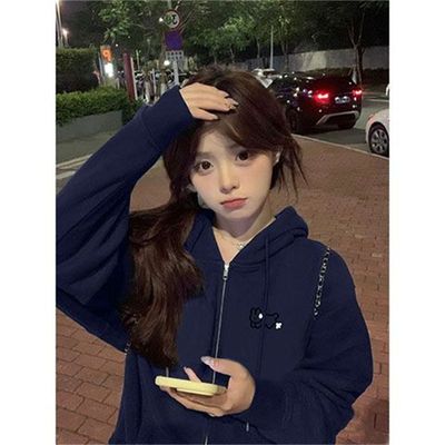 新食毛华棉印花开衫拉链卫衣女上衣复合/牛奶丝300克银狐绒400克