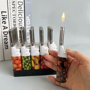 长嘴点火器打火机明火加长厨房煤气灶可充气便携式火枪小巧打火机