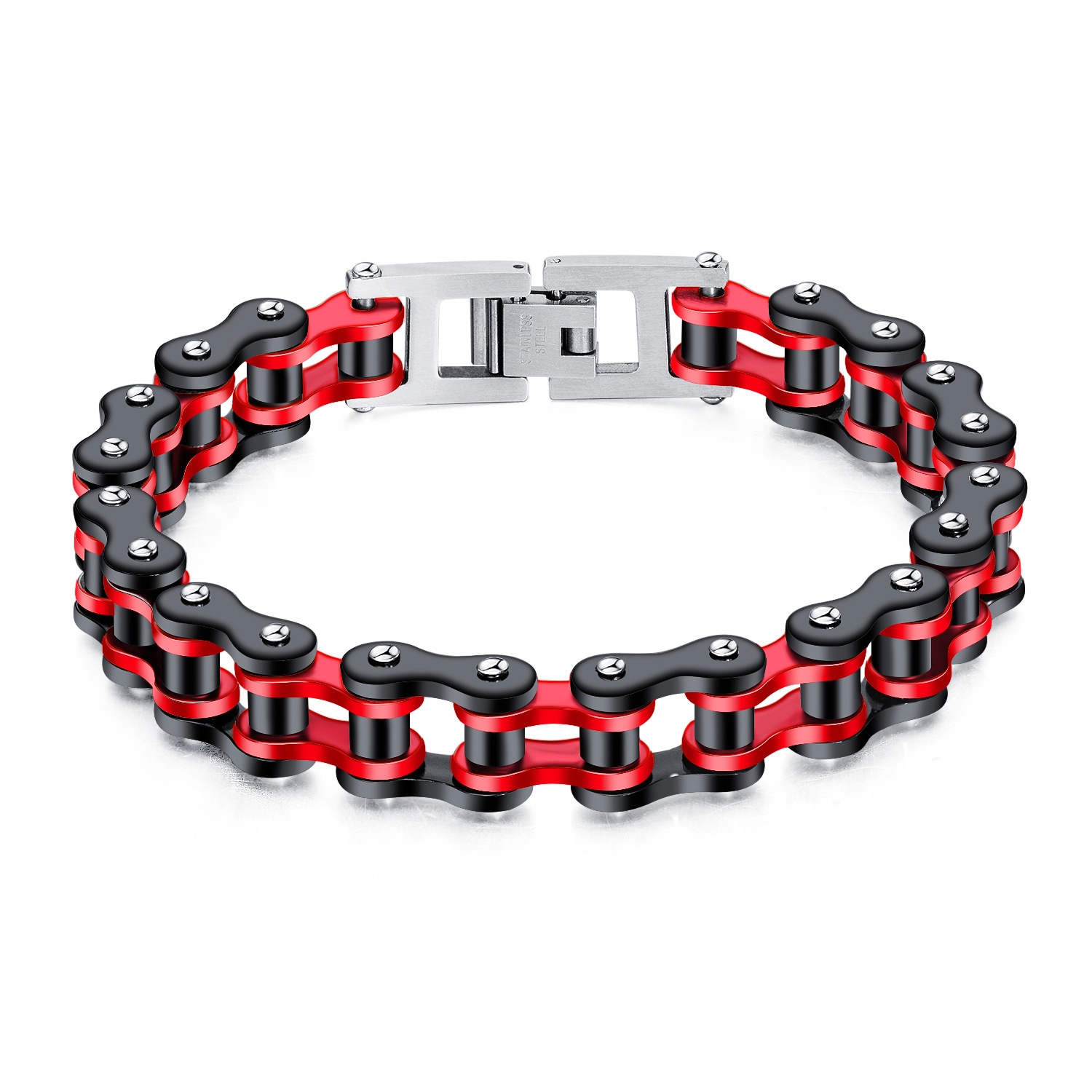 Bicycle Chain Punk Titanium Steel Bracelet Bangle for men