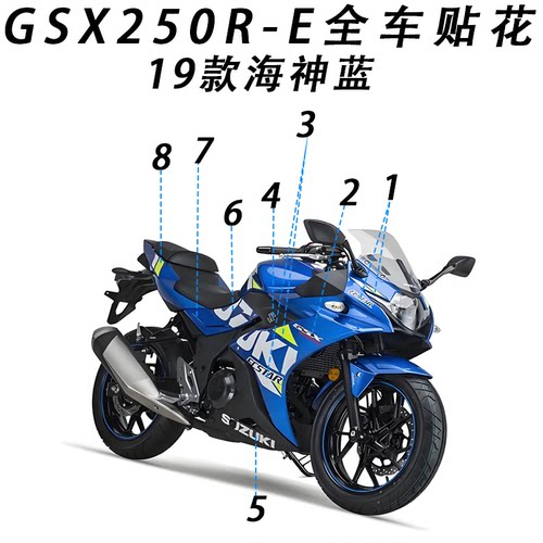 SX250R-A原厂全车贴花