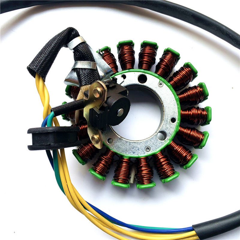 适用铃木王GS125太子GN 锐爽EN125 钻豹HJ125K充电线圈磁电机定子