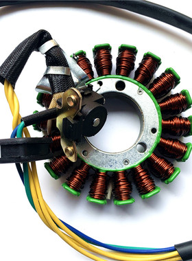 适用铃木王GS125太子GN 锐爽EN125 钻豹HJ125K充电线圈磁电机定子