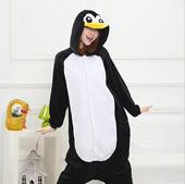 秋冬天成人企鹅卡通动物连体睡衣onesie 男女情侣家居服 kigurumi