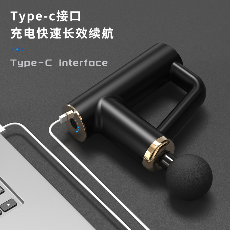 跨境迷你筋膜枪 家用健身电动冲击枪按摩枪 震动肌肉放松器按摩器