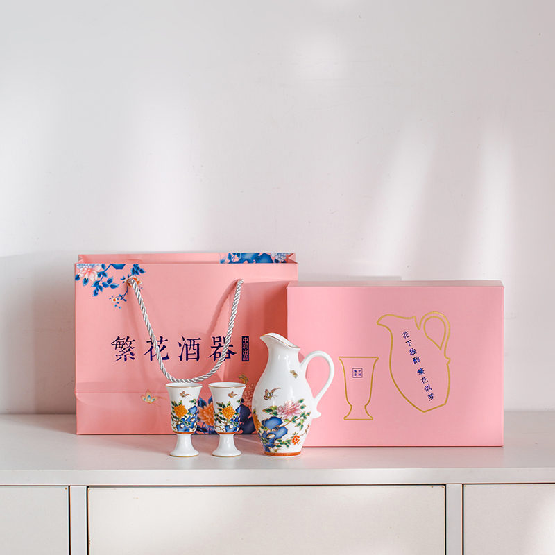 景德镇中润瓷繁花酒具
