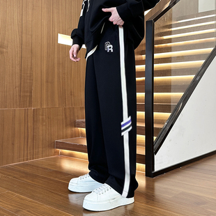 男童裤子秋冬青少年加绒潮流休闲裤初中生冬季运动裤大童帅气长裤