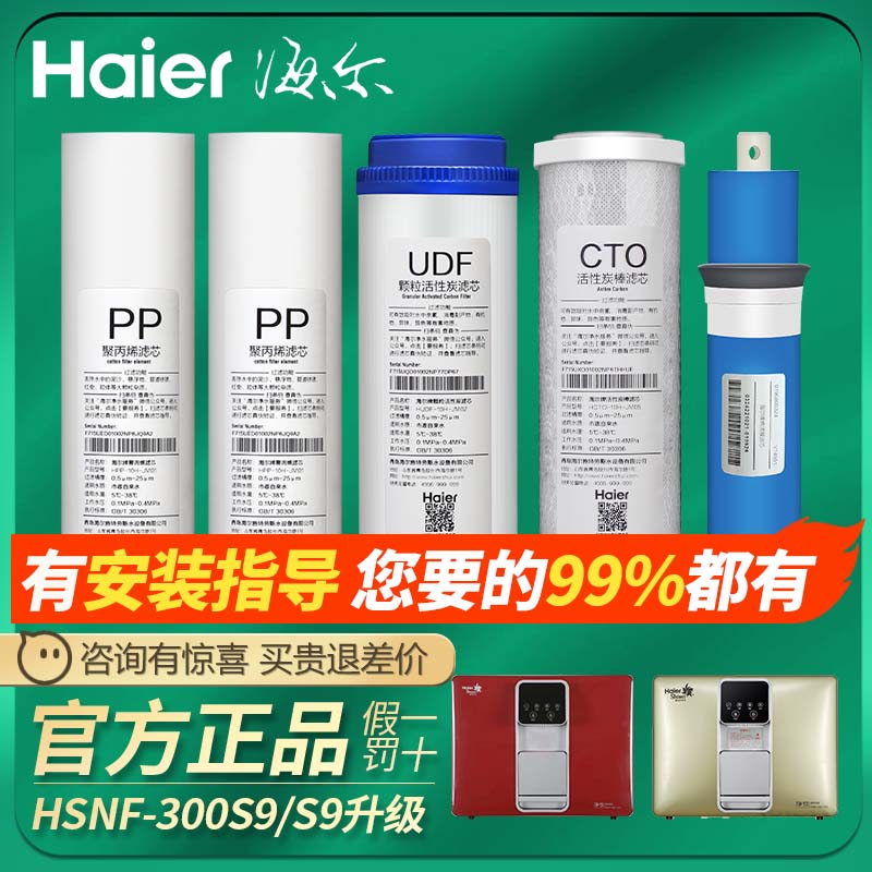 海尔施特劳斯净水器HSNF300s9/升级/S11家用智威饮水机原厂过滤芯
