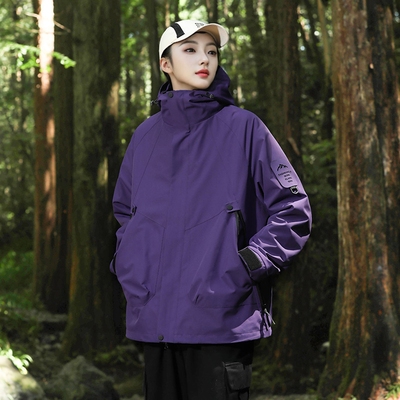 秋冬新款冲锋衣男女三合一两件套户外登山服加绒加厚保暖防水外套