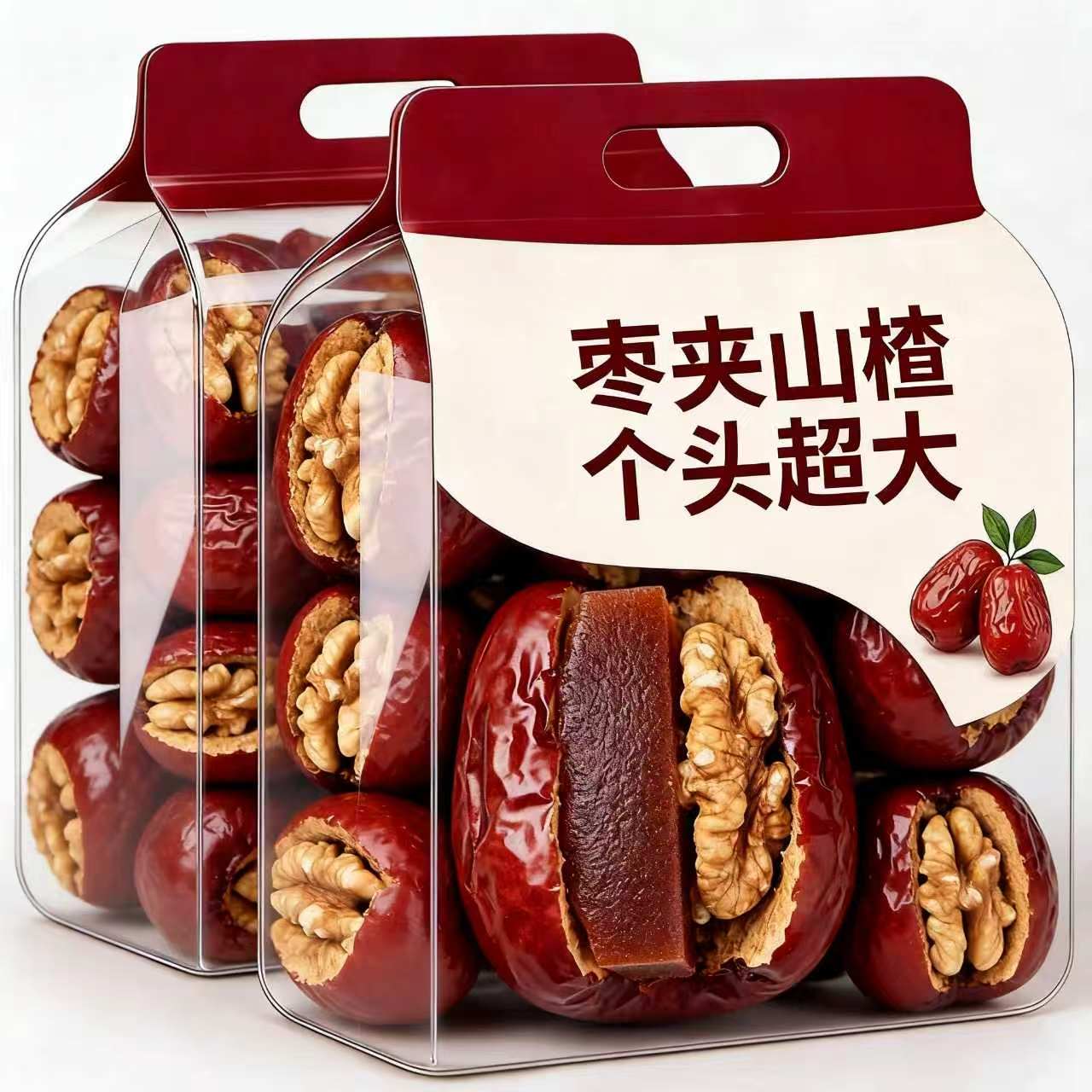现做现发独立装枣夹核桃山楂糕图片
