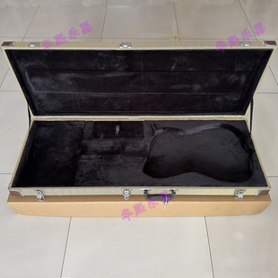 墨芬芬达Fender ST电吉他专用内嵌式琴盒 高档黄条纹琴箱吉他盒