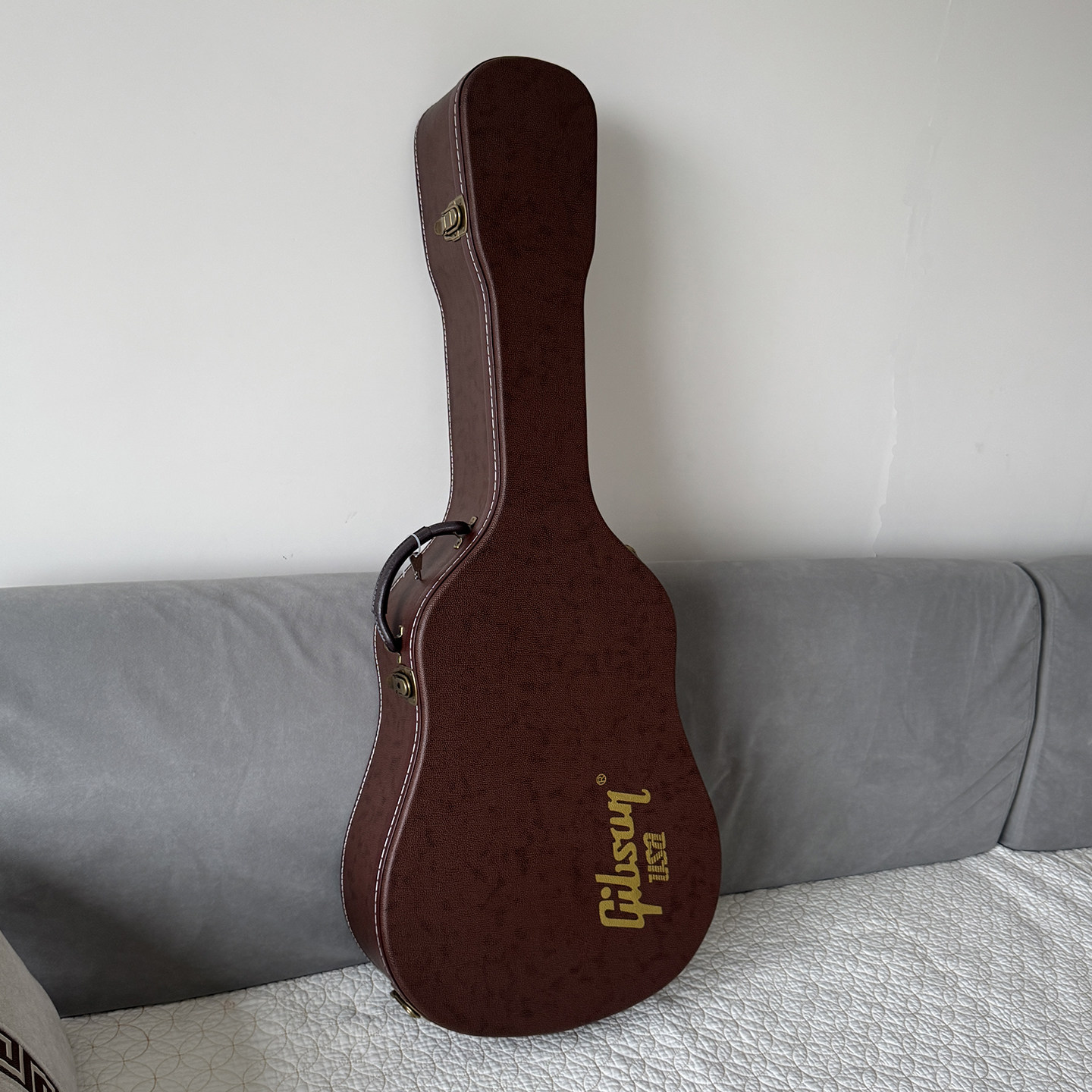 Gibson吉普森J45蜂鸟鸽子41寸吉他盒 高档复古风棕色琴盒带锁琴箱
