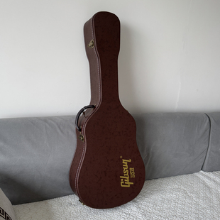 Gibson吉普森J45蜂鸟鸽子41寸吉他盒 高档复古风棕色琴盒带锁琴箱