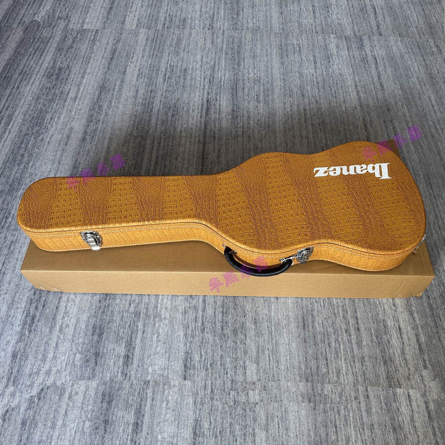 工厂价 Ibanez依班娜电吉他通用琴盒 高档鳄鱼纹琴箱带锁吉他盒