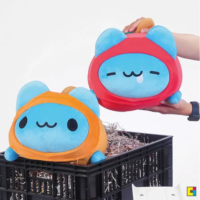猫猫虫咖波可爱水果绒毛抱枕