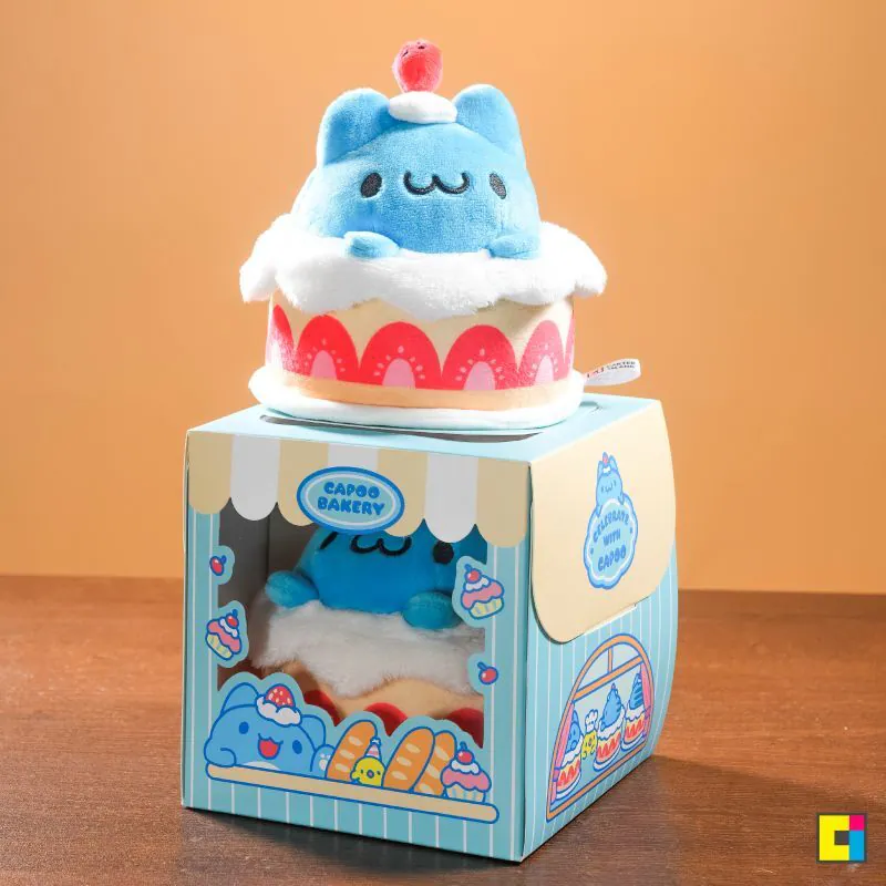 咖波生日蛋糕绒毛娃娃礼盒