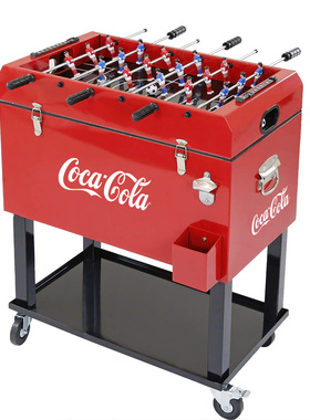 可口可乐 桌面足球 手推车冷藏箱二合一 Foosball ice Cooler