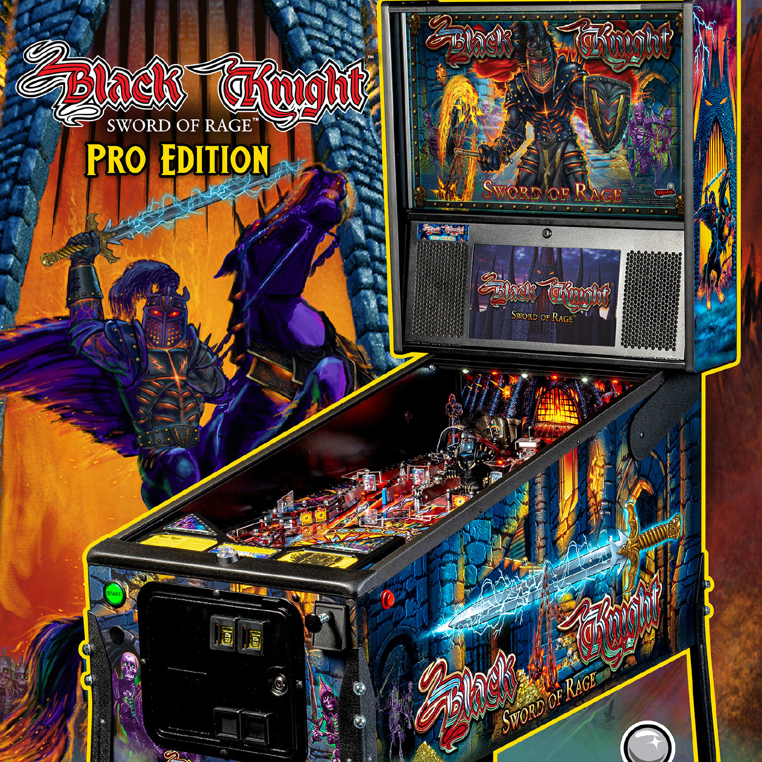 黑骑士复仇之剑弹珠机 Black Knight Pinball 美国Stern原装进口