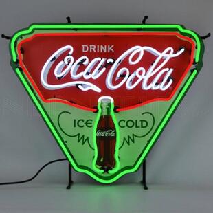 美国可口可乐复古VTG Coca-cola经典三角霓虹灯广告灯箱 官方正品