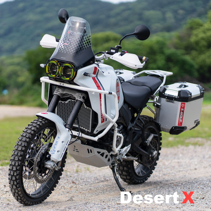 s-wolf适配杜卡迪沙漠x保险杠上下护杠发动机护板