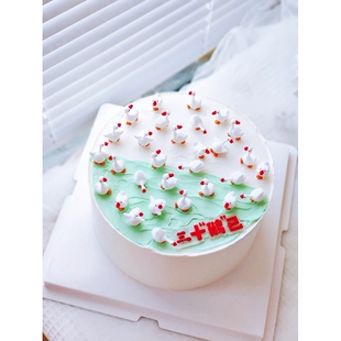 烘焙蛋糕装饰摆件网红三十鹅立二十而已小鹅男神女神生日蛋糕摆件