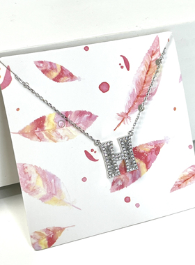 韩国东大门s925银项链字母锁骨链细项链温柔气质女友礼物