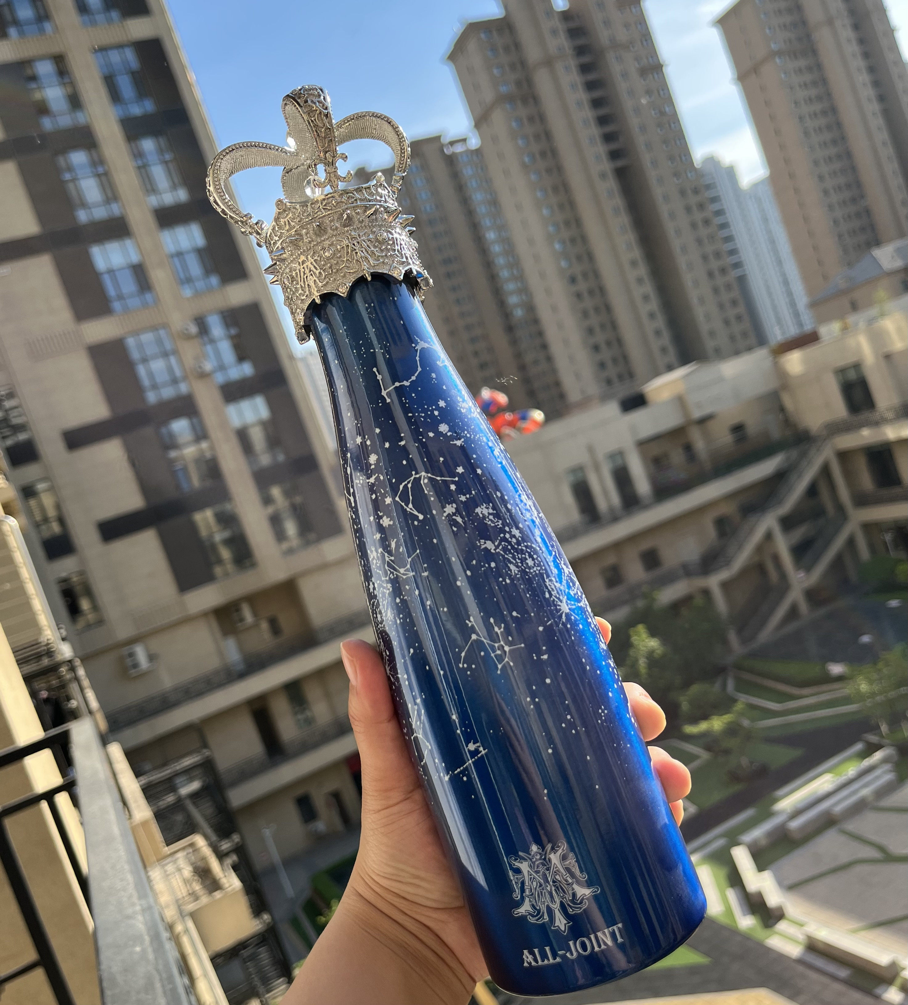ALL JOINT皇冠镶钻保温杯时尚创意水杯潮流男女创意大容量