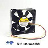 8025发那科散热风扇 全新 0.13A 12V 厚2.5Cm 8厘米9WP0812H401