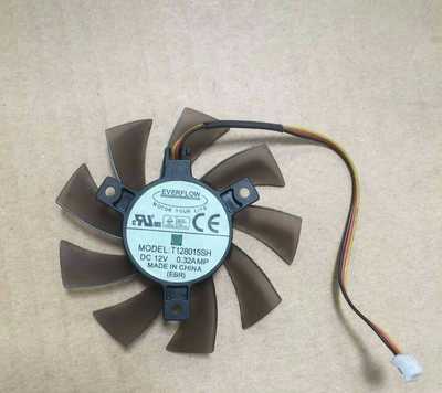 全新技嘉GV-N450-512I T128015SH 0.32A 直径76孔位40MM 显卡风扇