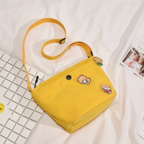 小清新小布包包女2025新款潮韩版ins少女学生森系百搭单肩斜挎包