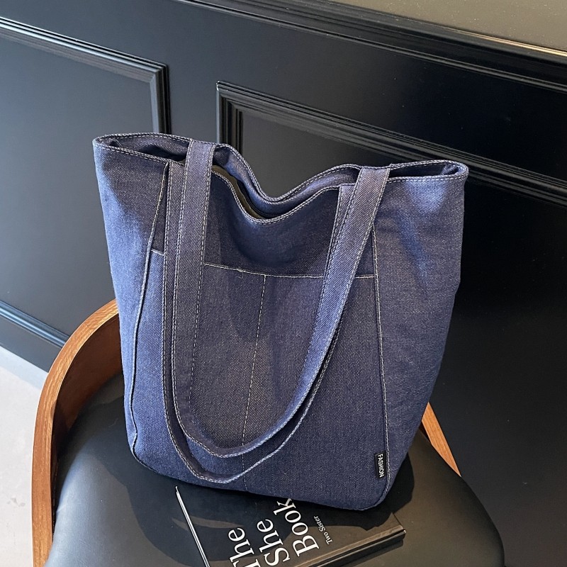 牛仔布包包女2025新款大容量手提袋上班通勤托特包学生上课单肩包,箱包皮具/热销女包/男包,时尚帆布包,淘宝优惠券,粉丝福利购,淘宝优惠卷