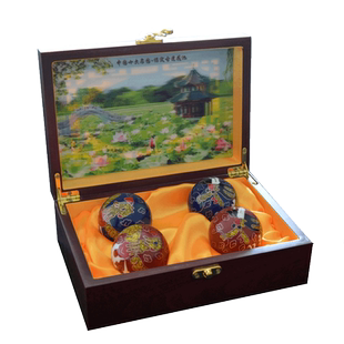 王铁匠保定铁球特产景泰蓝健身手球保健球礼盒特色商务礼品