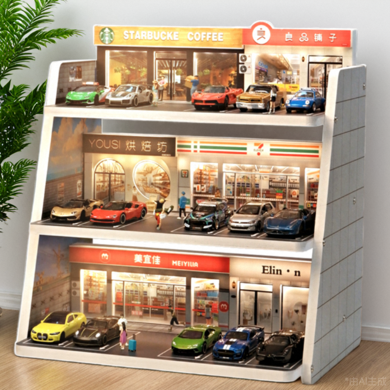 多层场景停车位亚克力