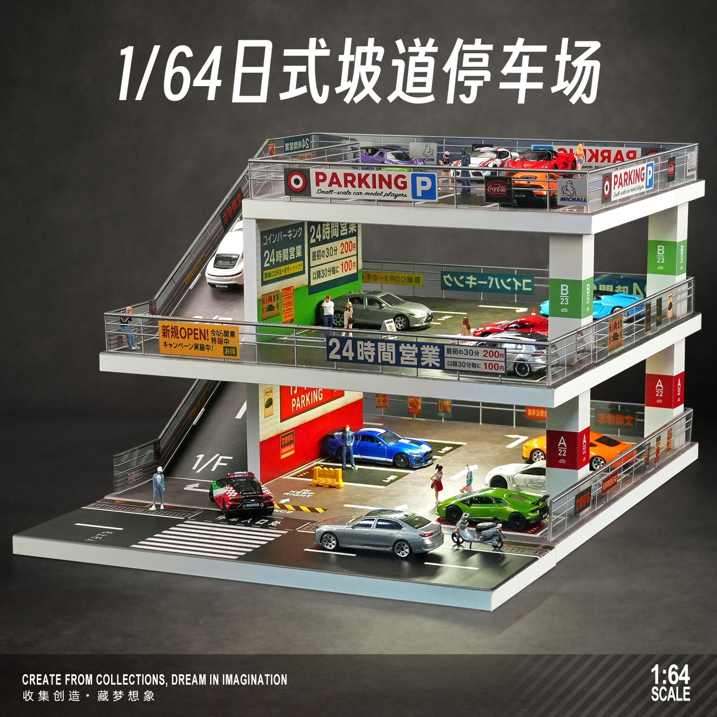 164车模停车场灯光展示盒