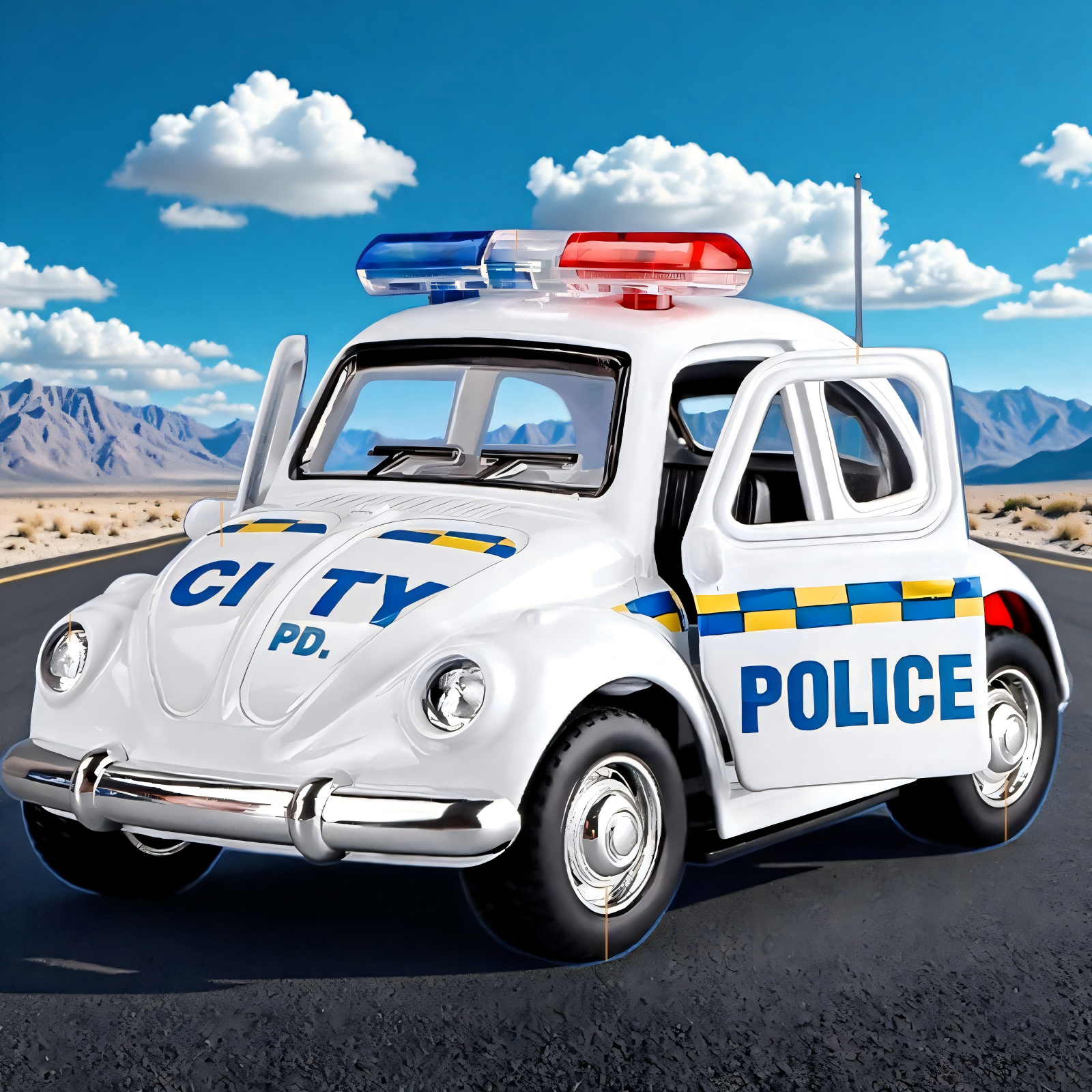 138Q版合金警车仿真模型