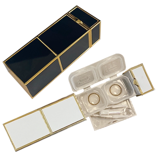 安瞳隐形美瞳眼镜盒口红高颜值小巧迷你可爱少女收纳盒